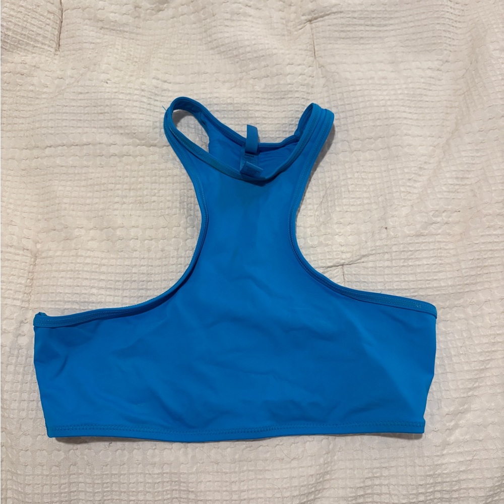 Skims Blue Racerback Swim Top